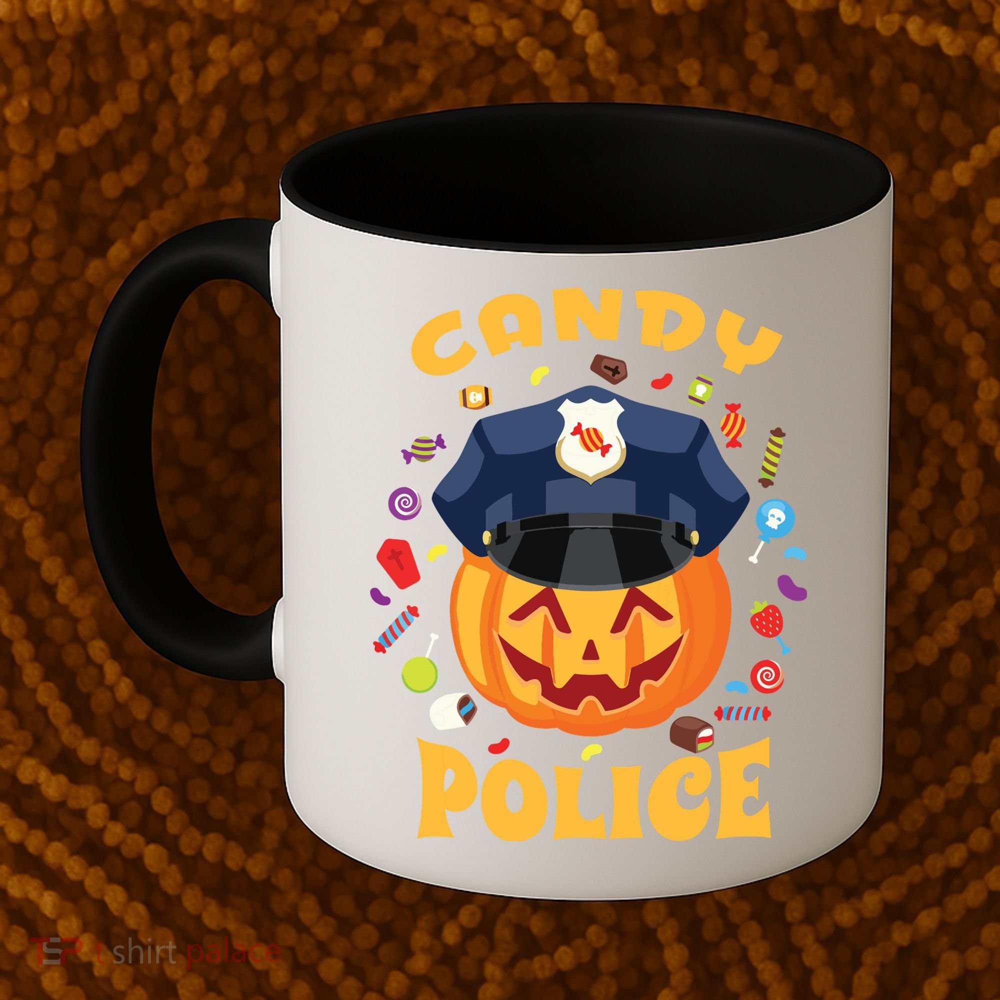 Candy Police Halloween Party Costume Security Funny Coffee Mug