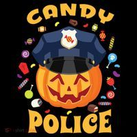Candy Police Halloween Party Costume Security Funny Women's Hoodie thumb 2