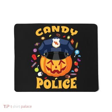Candy Police Halloween Party Costume Security Funny Mousepad