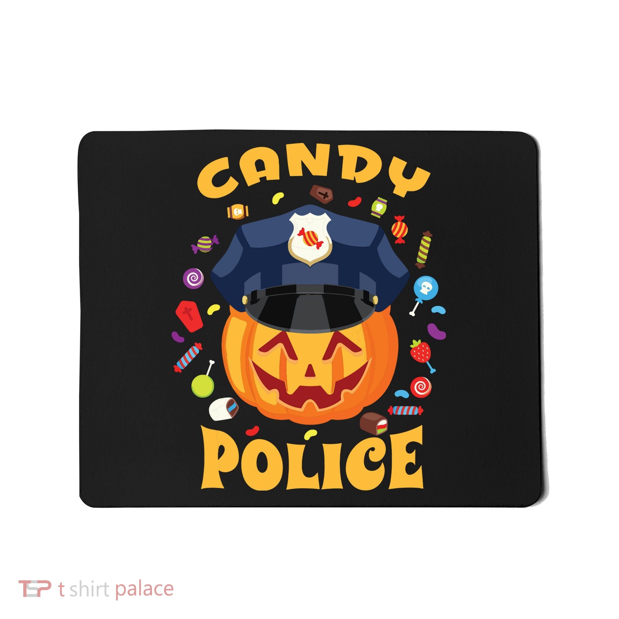 Candy Police Halloween Party Costume Security Funny Mousepad