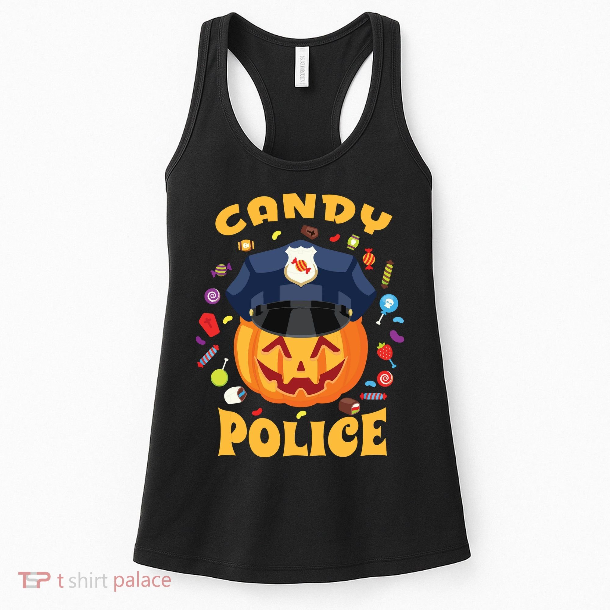 Candy Police Halloween Party Costume Security Funny Women's Tank Top