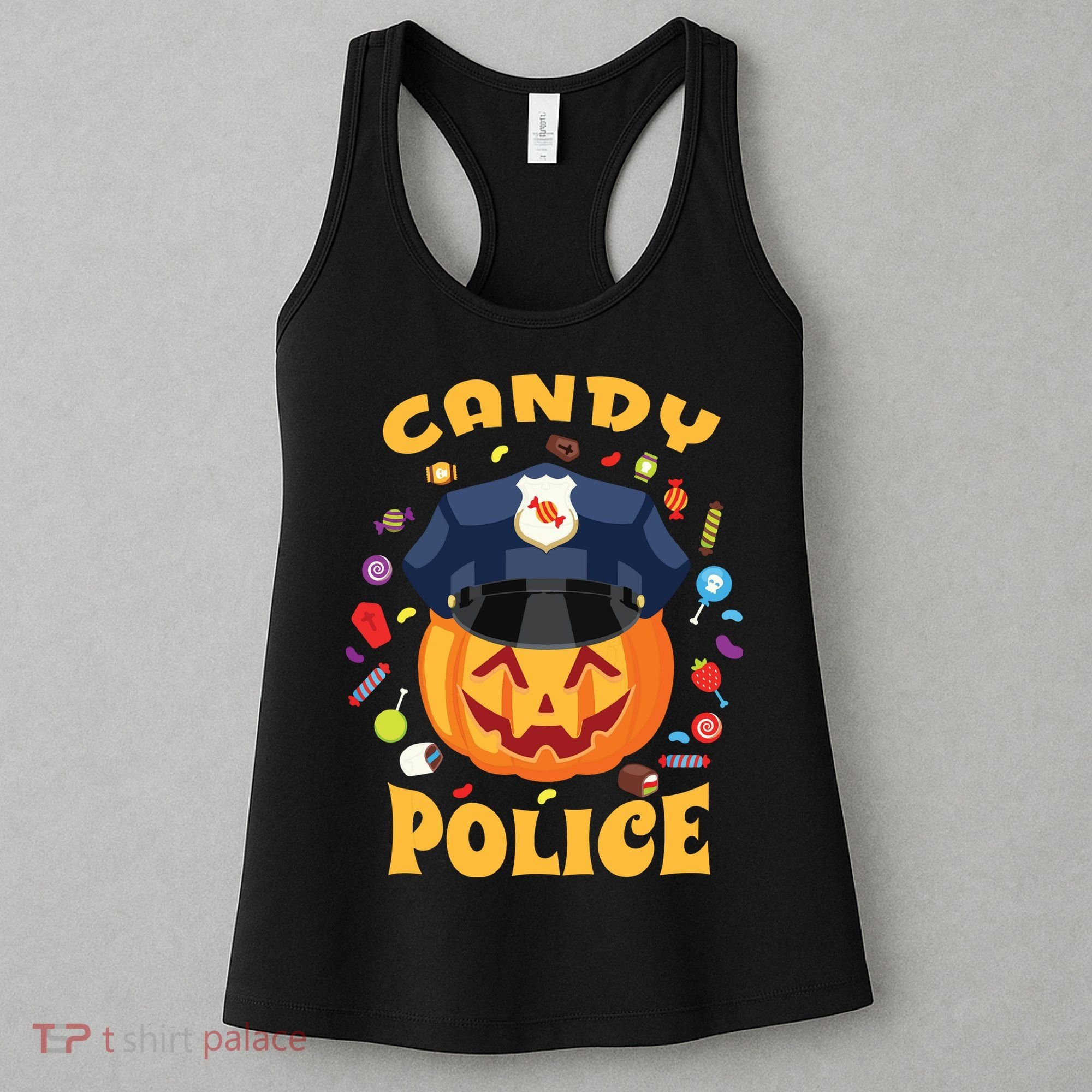 Candy Police Halloween Party Costume Security Funny Women's Tank Top