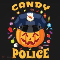 Candy Police Halloween Party Costume Security Funny Baby Bodysuit thumb 2