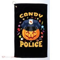 Candy Police Halloween Party Costume Security Funny Golf Towel thumb 0