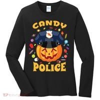 Candy Police Halloween Party Costume Security Funny Women's Long Sleeve Shirt thumb 0