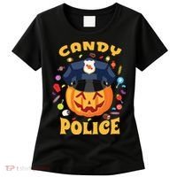Candy Police Halloween Party Costume Security Funny Women's T-Shirt thumb 0