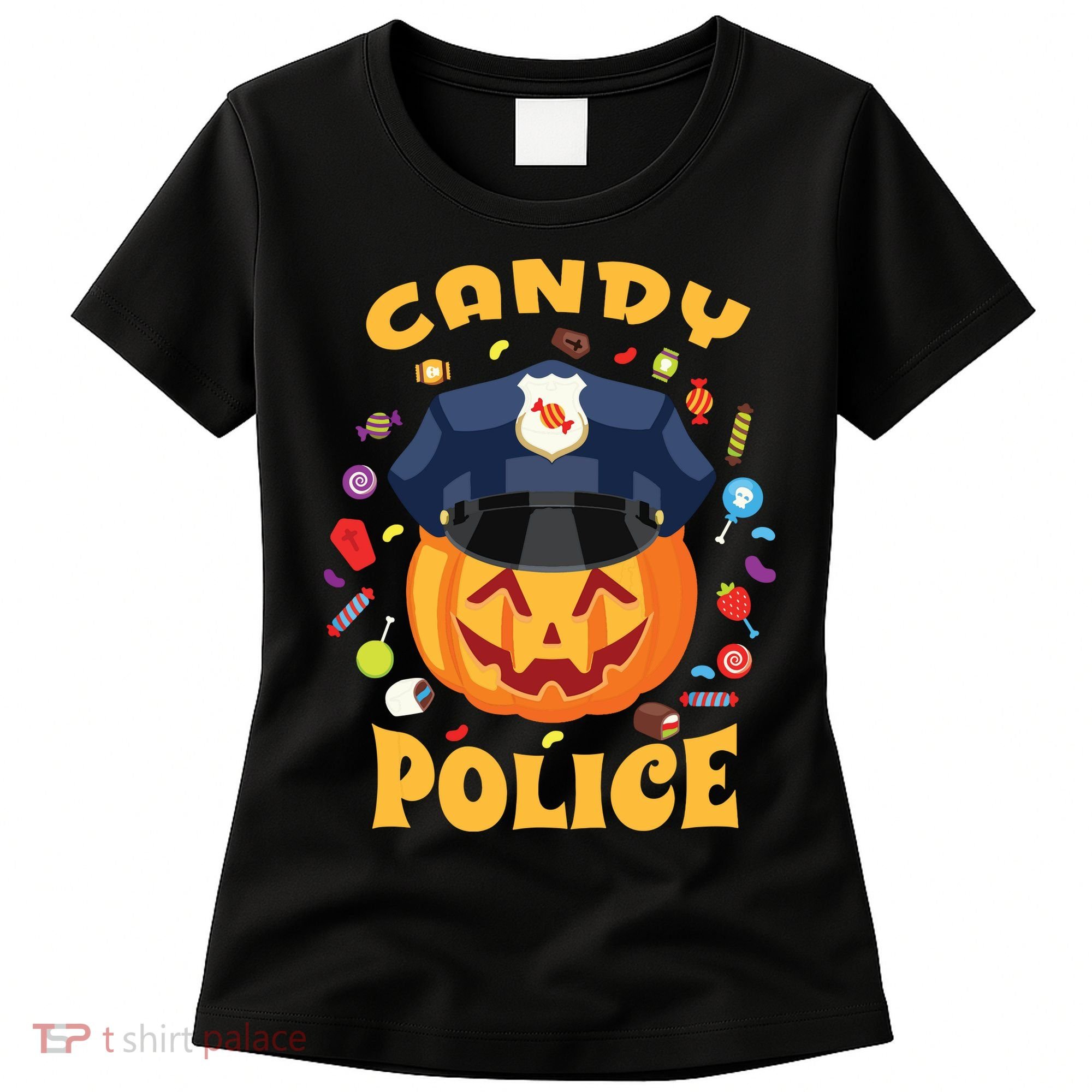 Candy Police Halloween Party Costume Security Funny Women's T-Shirt
