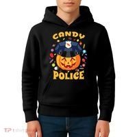 Candy Police Halloween Party Costume Security Funny Kids Hoodie thumb 4