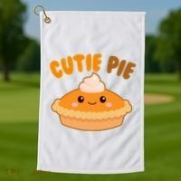 Cutie Pie Holiday Cute Gift Golf Towel thumb 1