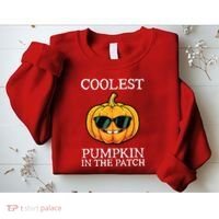 Coolest Pumpkin In The Patch Toddle Kids Boy Halloween Sweatshirt thumb 2