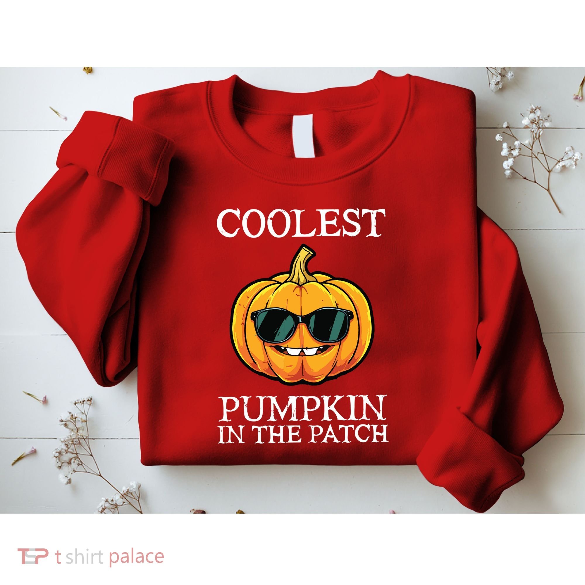 Coolest Pumpkin In The Patch Toddle Kids Boy Halloween Sweatshirt