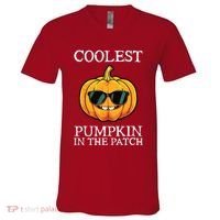 Coolest Pumpkin In The Patch Toddle Kids Boy Halloween V-Neck T-Shirt thumb 0
