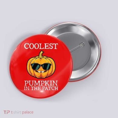 Coolest Pumpkin In The Patch Toddle Kids Boy Halloween Button