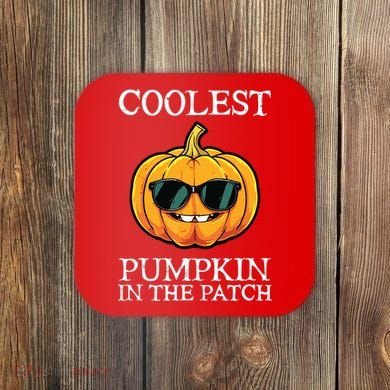 Coolest Pumpkin In The Patch Toddle Kids Boy Halloween Coaster
