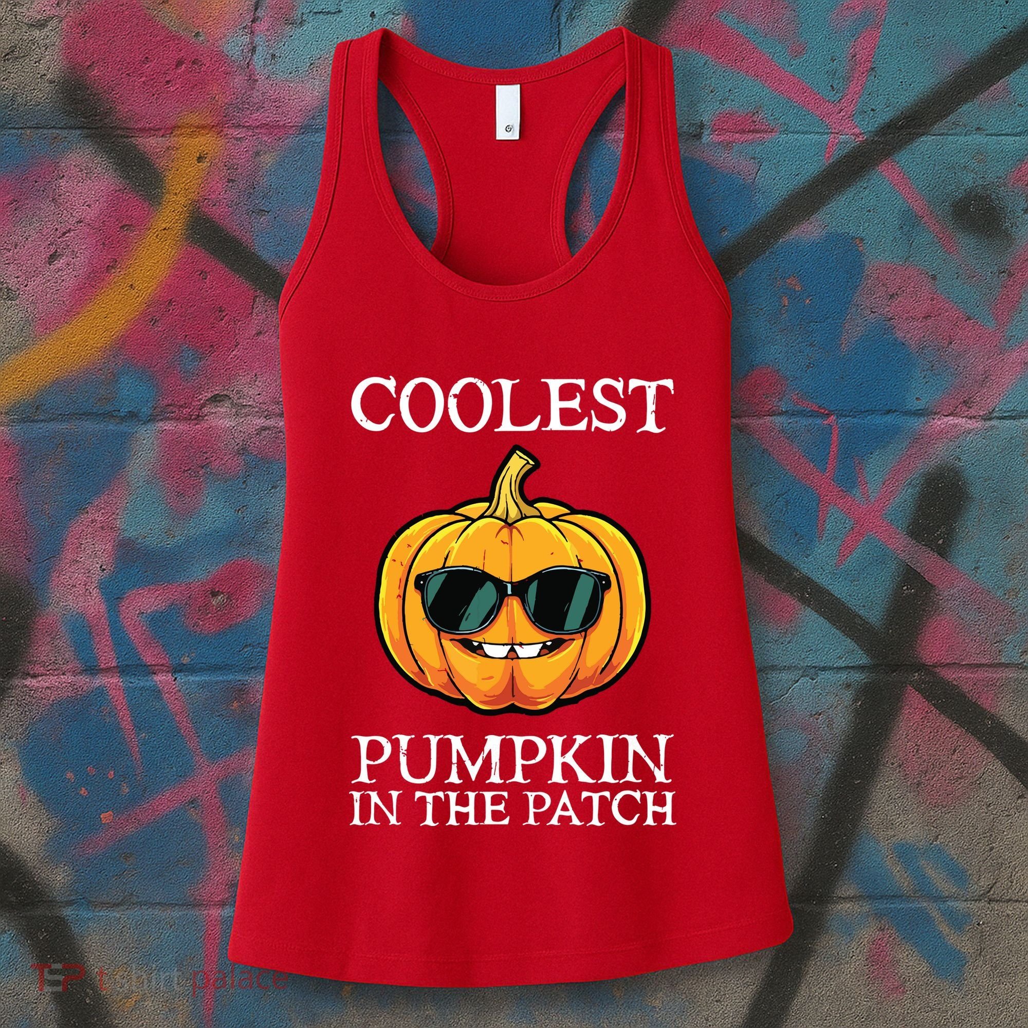 Coolest Pumpkin In The Patch Toddle Kids Boy Halloween Women's Tank Top