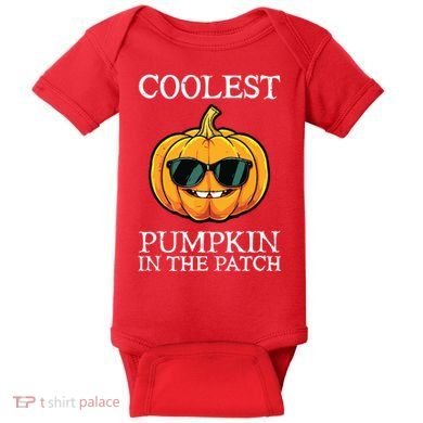 Coolest Pumpkin In The Patch Toddle Kids Boy Halloween Baby Bodysuit