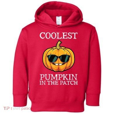 Coolest Pumpkin In The Patch Toddle Kids Boy Halloween Toddler Hoodie