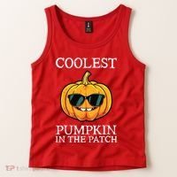 Coolest Pumpkin In The Patch Toddle Kids Boy Halloween Tank Top thumb 2