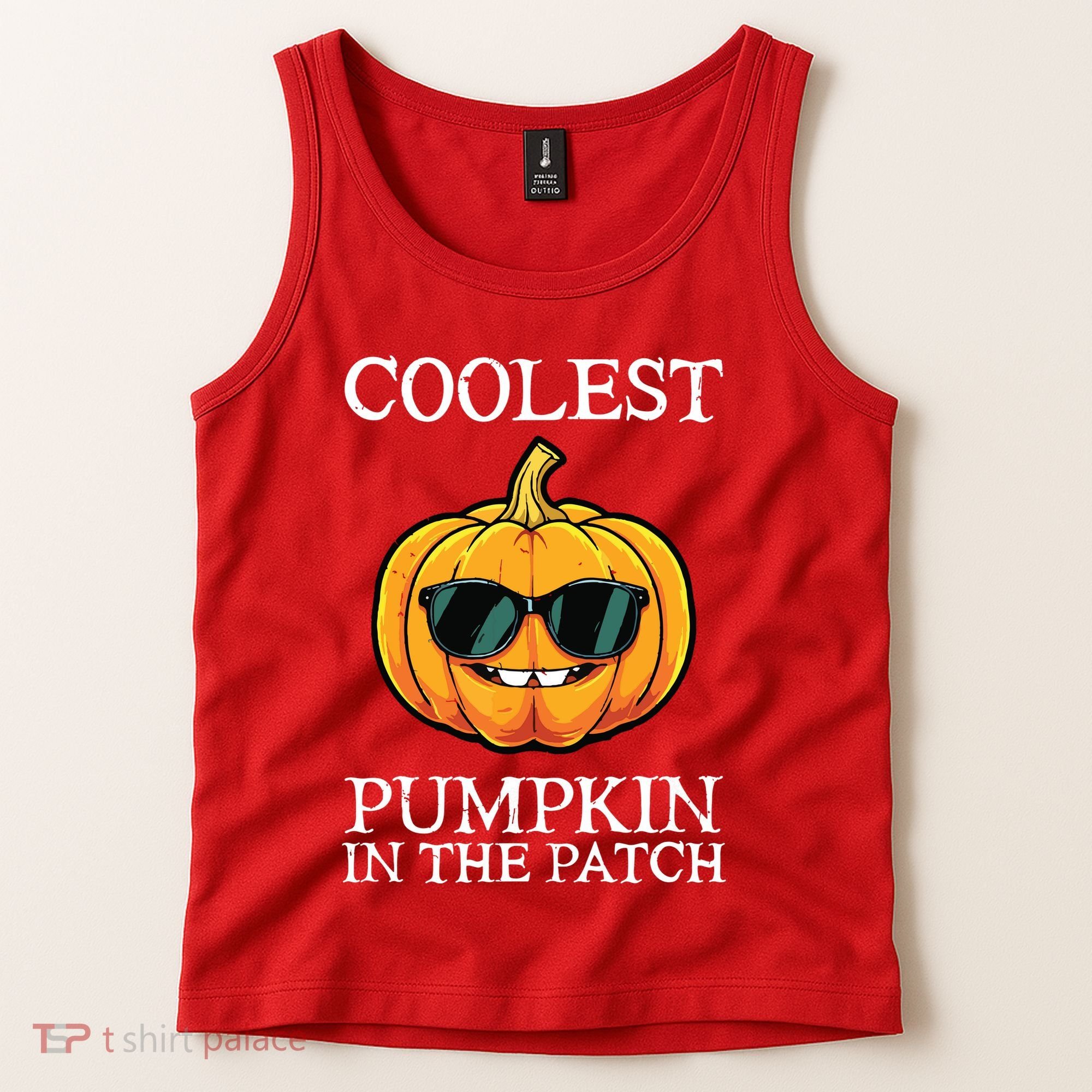 Coolest Pumpkin In The Patch Toddle Kids Boy Halloween Tank Top