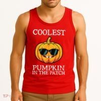 Coolest Pumpkin In The Patch Toddle Kids Boy Halloween Tank Top thumb 3