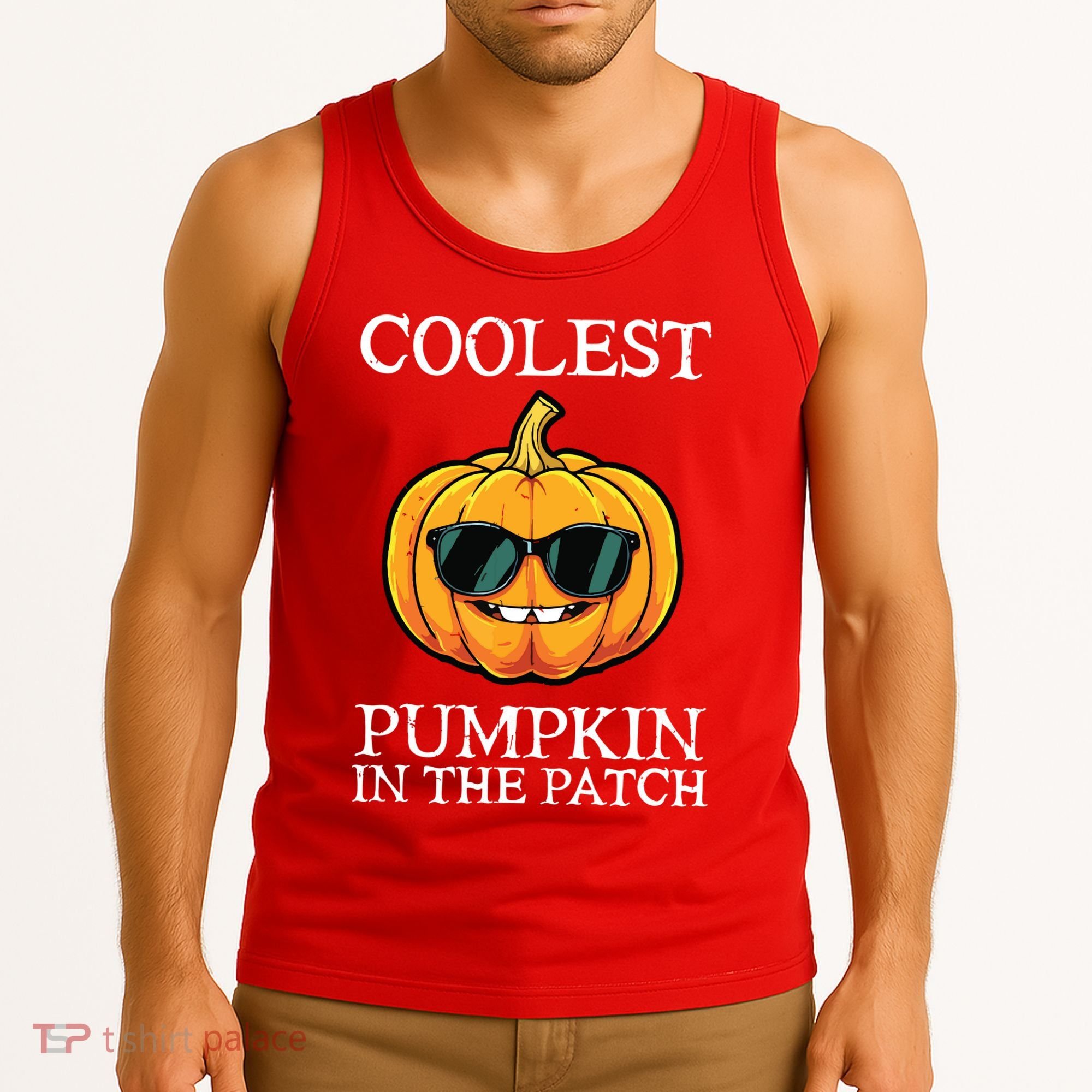 Coolest Pumpkin In The Patch Toddle Kids Boy Halloween Tank Top