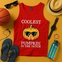 Coolest Pumpkin In The Patch Toddle Kids Boy Halloween Tank Top thumb 4