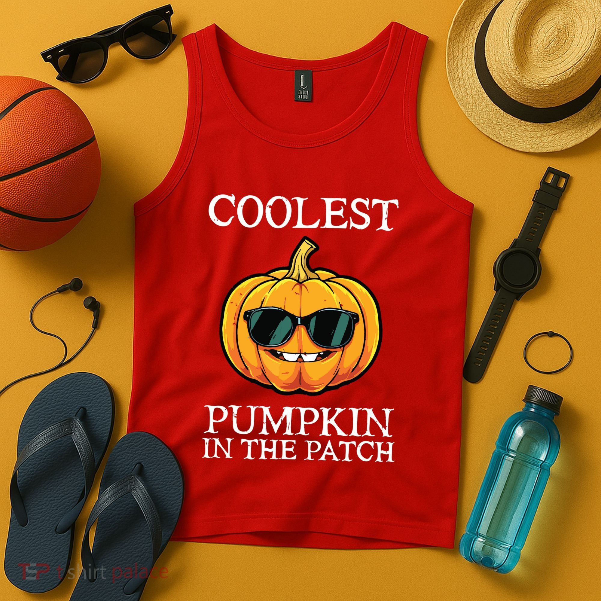 Coolest Pumpkin In The Patch Toddle Kids Boy Halloween Tank Top