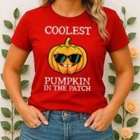 Coolest Pumpkin In The Patch Toddle Kids Boy Halloween Women's T-Shirt thumb 2
