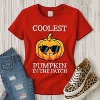 Coolest Pumpkin In The Patch Toddle Kids Boy Halloween Women's T-Shirt thumb 3