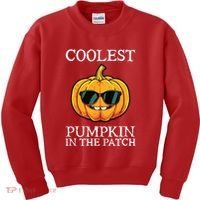 Coolest Pumpkin In The Patch Toddle Kids Boy Halloween Kids Sweatshirt thumb 0