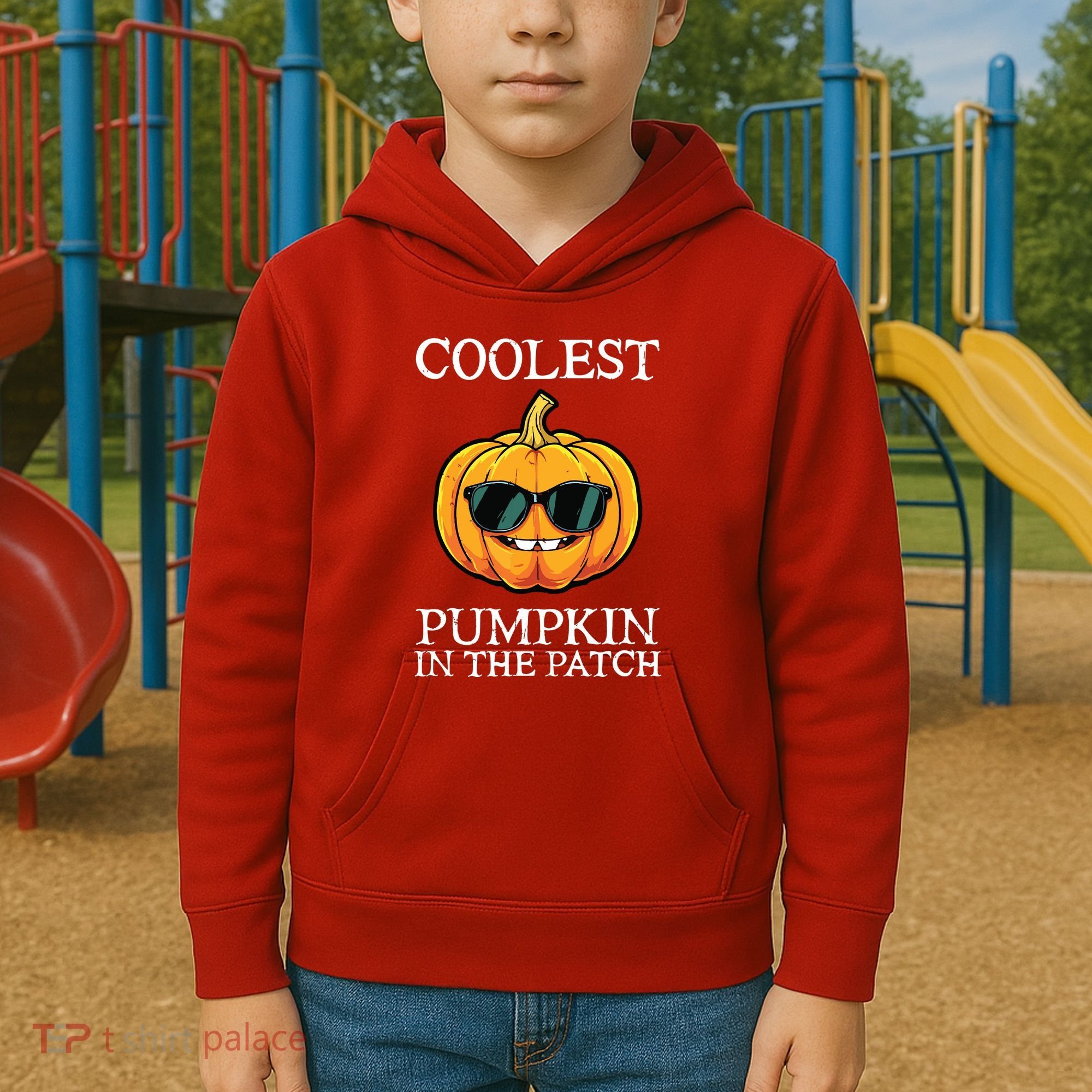 Coolest Pumpkin In The Patch Toddle Kids Boy Halloween Kids Hoodie