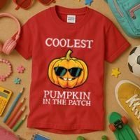 Coolest Pumpkin In The Patch Toddle Kids Boy Halloween Kids T-Shirt thumb 3
