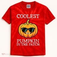 Coolest Pumpkin In The Patch Toddle Kids Boy Halloween Kids Tie-Dye T-Shirt thumb 0