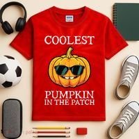 Coolest Pumpkin In The Patch Toddle Kids Boy Halloween Kids Tie-Dye T-Shirt thumb 2