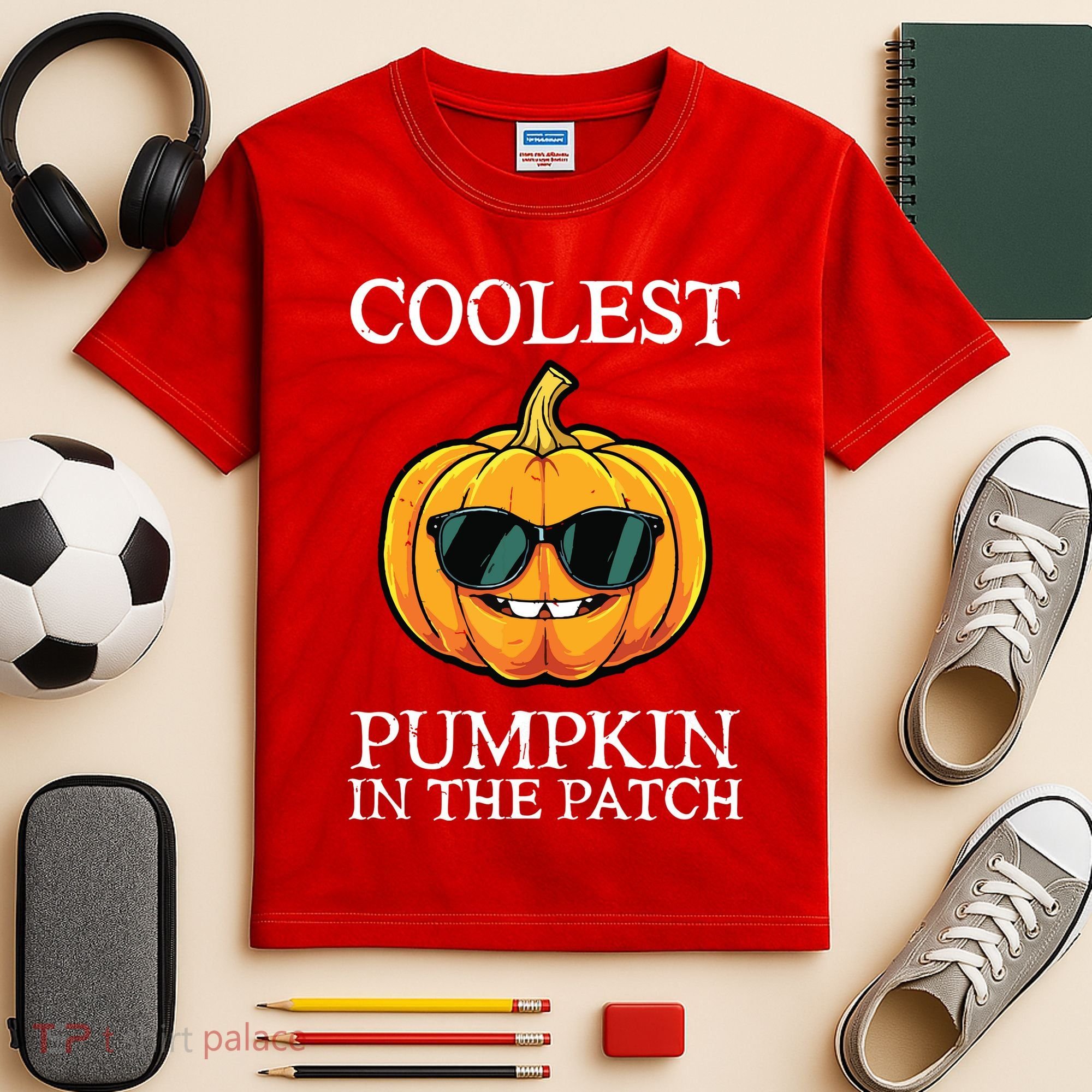 Coolest Pumpkin In The Patch Toddle Kids Boy Halloween Kids Tie-Dye T-Shirt