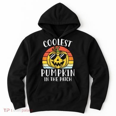 Coolest Pumpkin In The Patch Toddle Kids Boy Halloween Hoodie