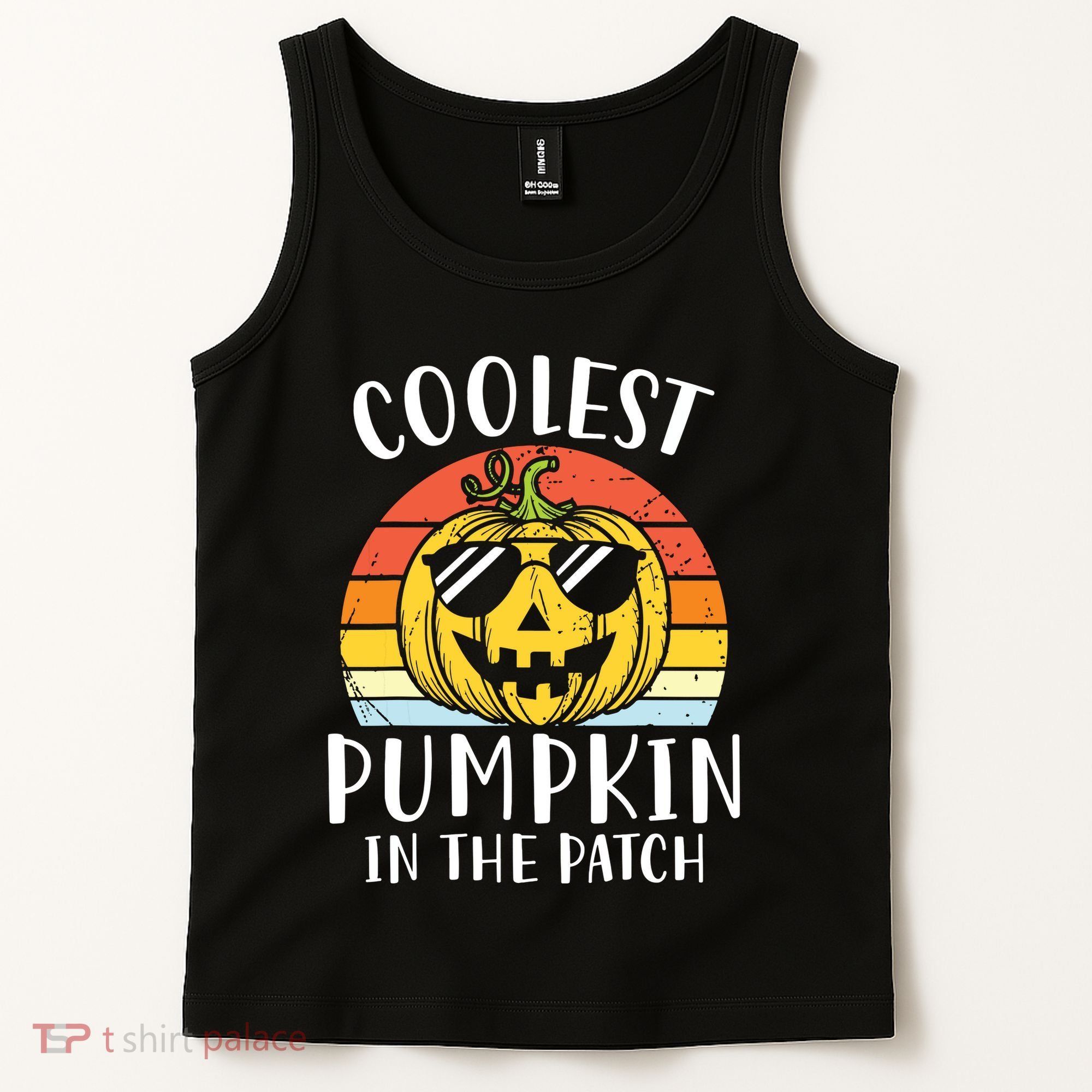 Coolest Pumpkin In The Patch Toddle Kids Boy Halloween Tank Top