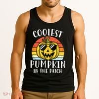 Coolest Pumpkin In The Patch Toddle Kids Boy Halloween Tank Top thumb 3