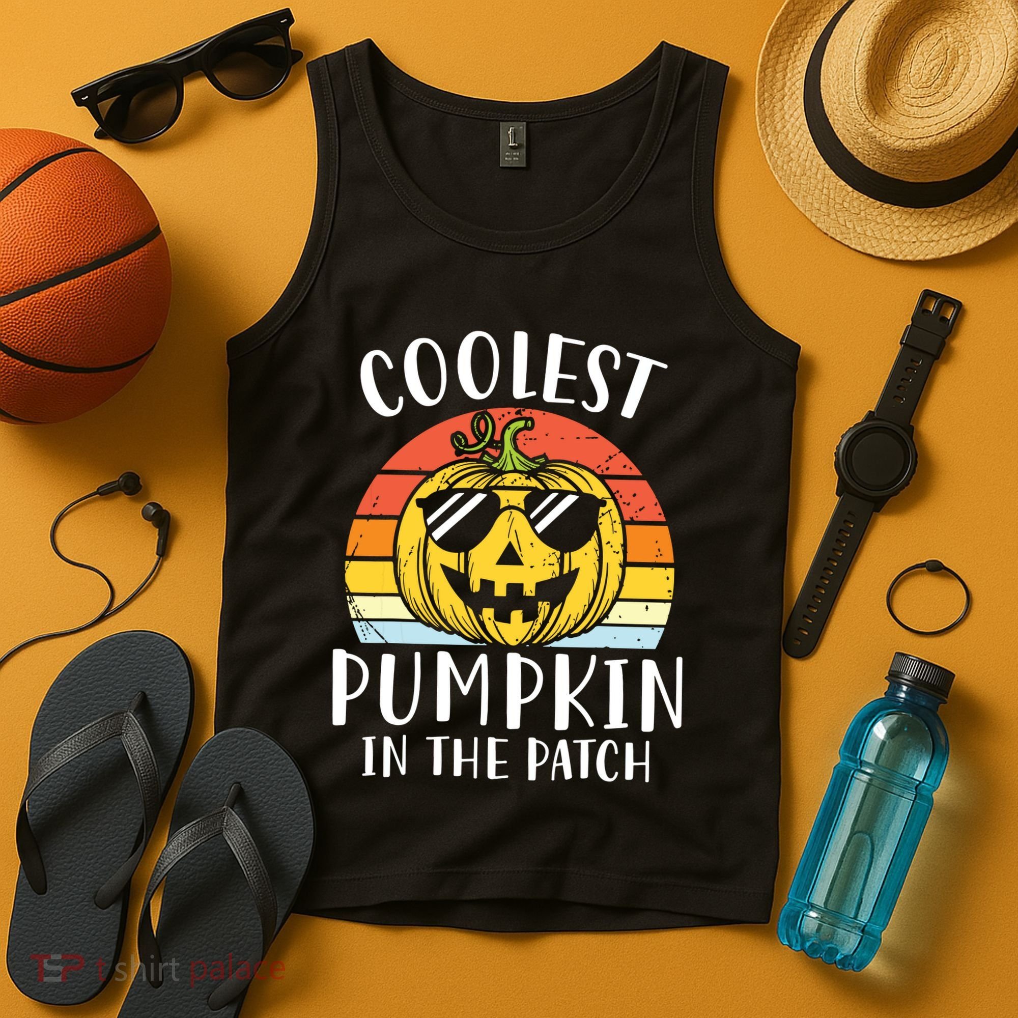 Coolest Pumpkin In The Patch Toddle Kids Boy Halloween Tank Top