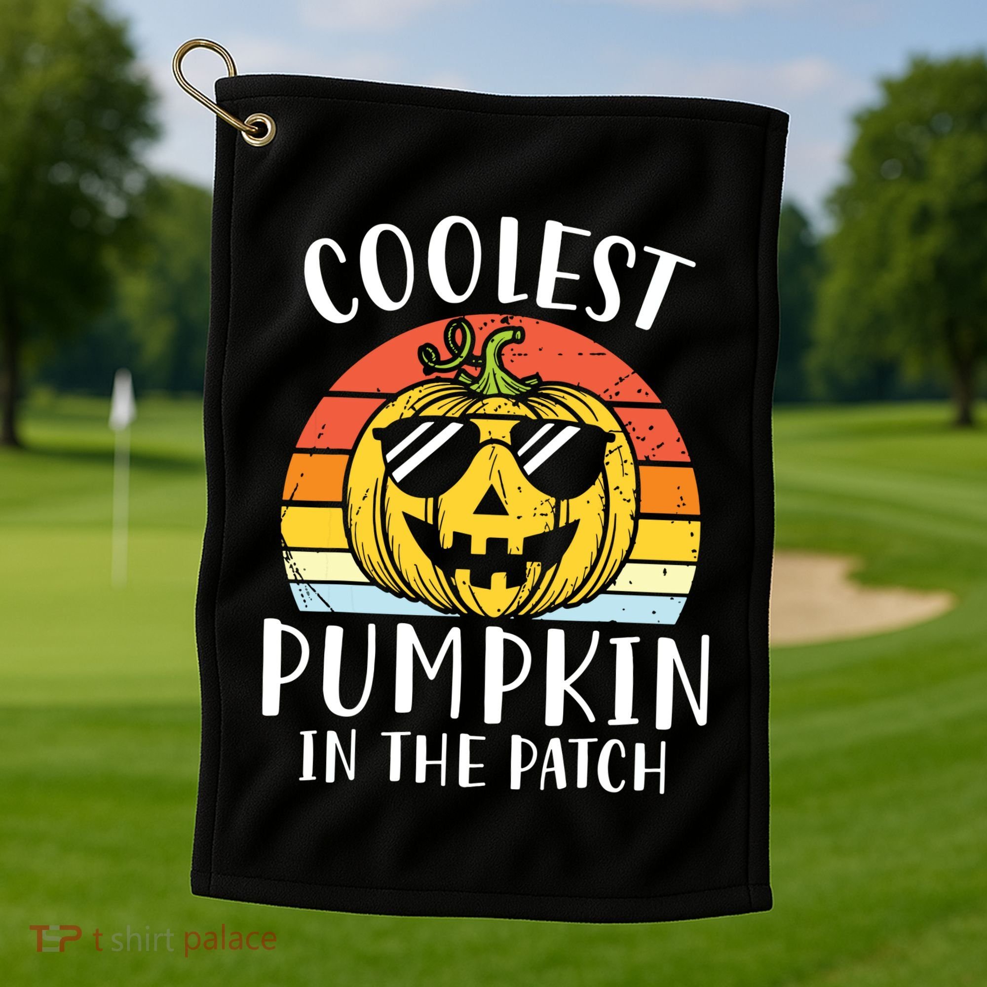Coolest Pumpkin In The Patch Toddle Kids Boy Halloween Golf Towel