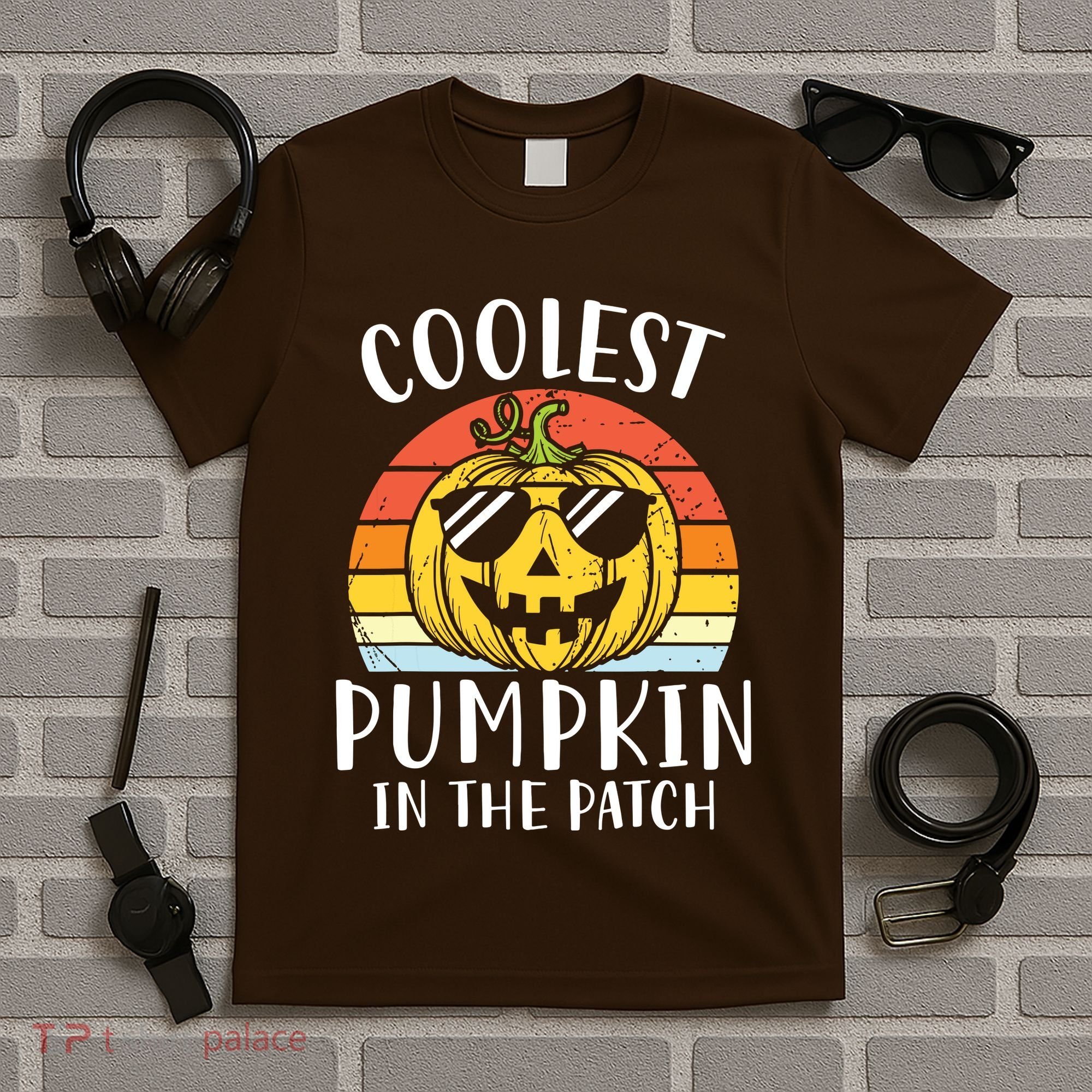 Coolest Pumpkin In The Patch Toddle Kids Boy Halloween T-Shirt