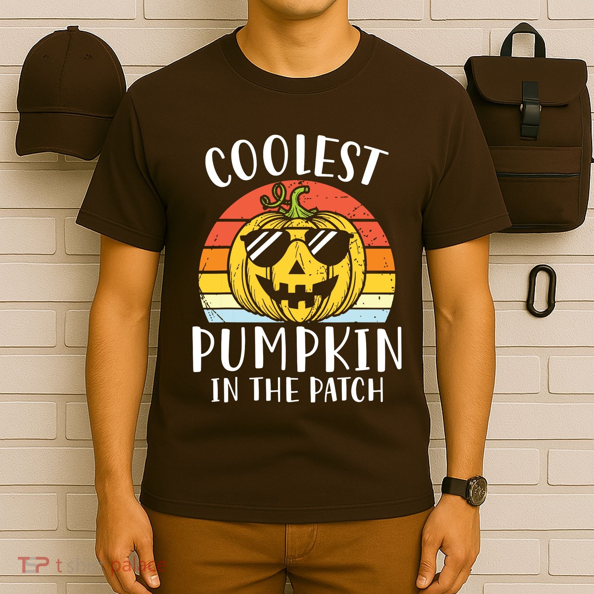 Coolest Pumpkin In The Patch Toddle Kids Boy Halloween T-Shirt