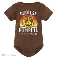 Coolest Pumpkin In The Patch Toddle Kids Boy Halloween Baby Bodysuit thumb 0