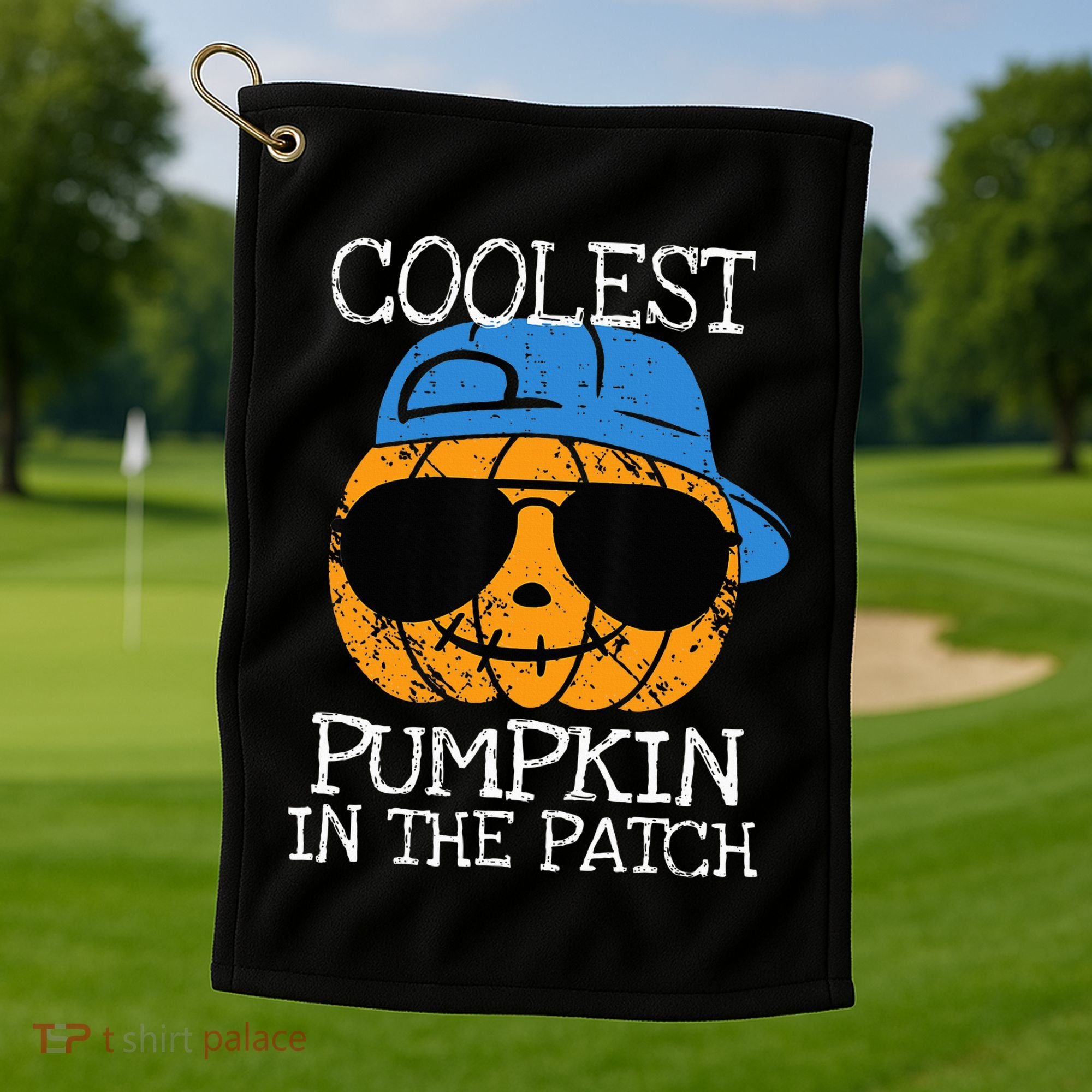 Coolest Pumpkin In The Patch Halloween Golf Towel