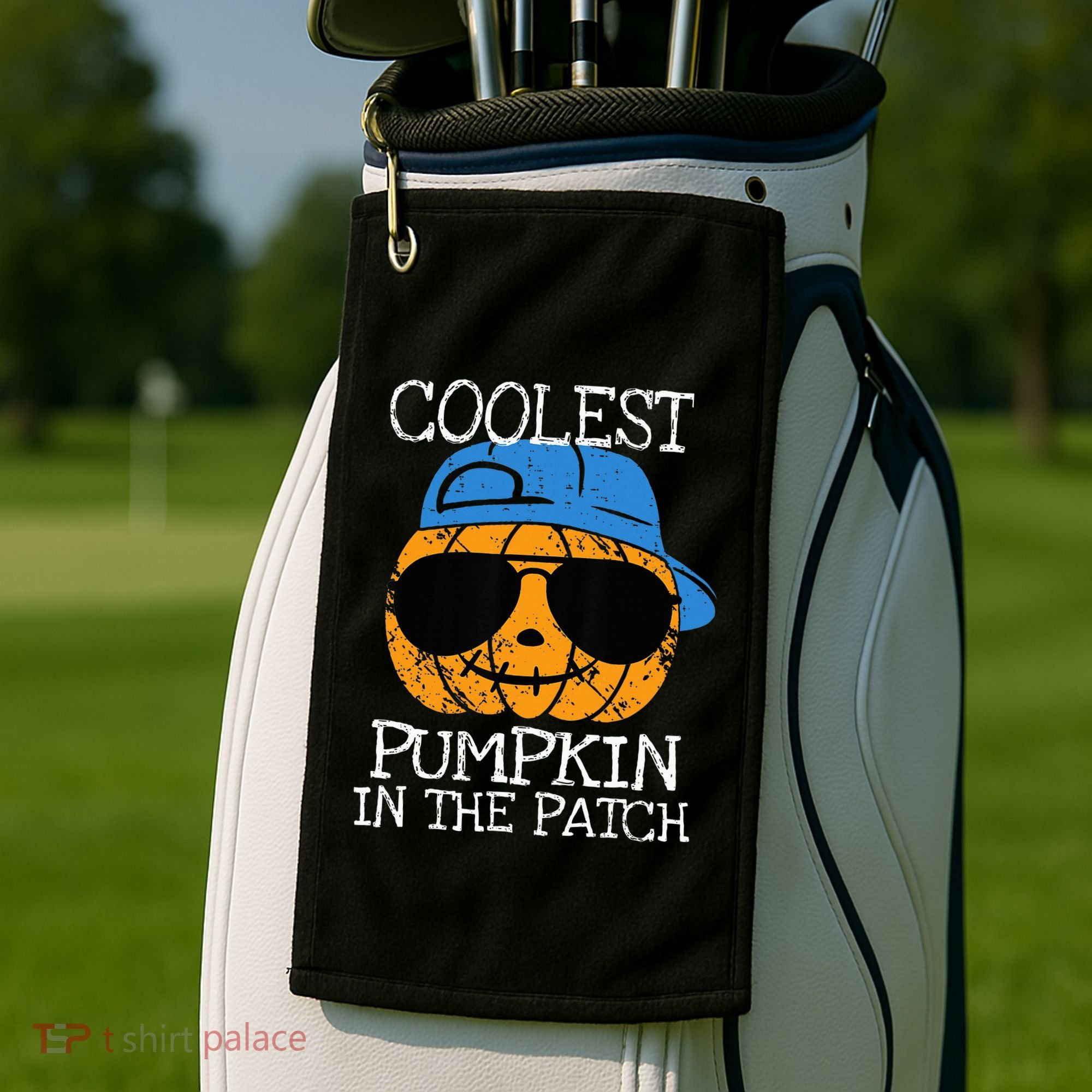 Coolest Pumpkin In The Patch Halloween Golf Towel