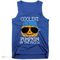 Coolest Pumpkin In The Patch Halloween Tank Top thumb 0