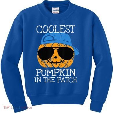 Coolest Pumpkin In The Patch Halloween Kids Sweatshirt
