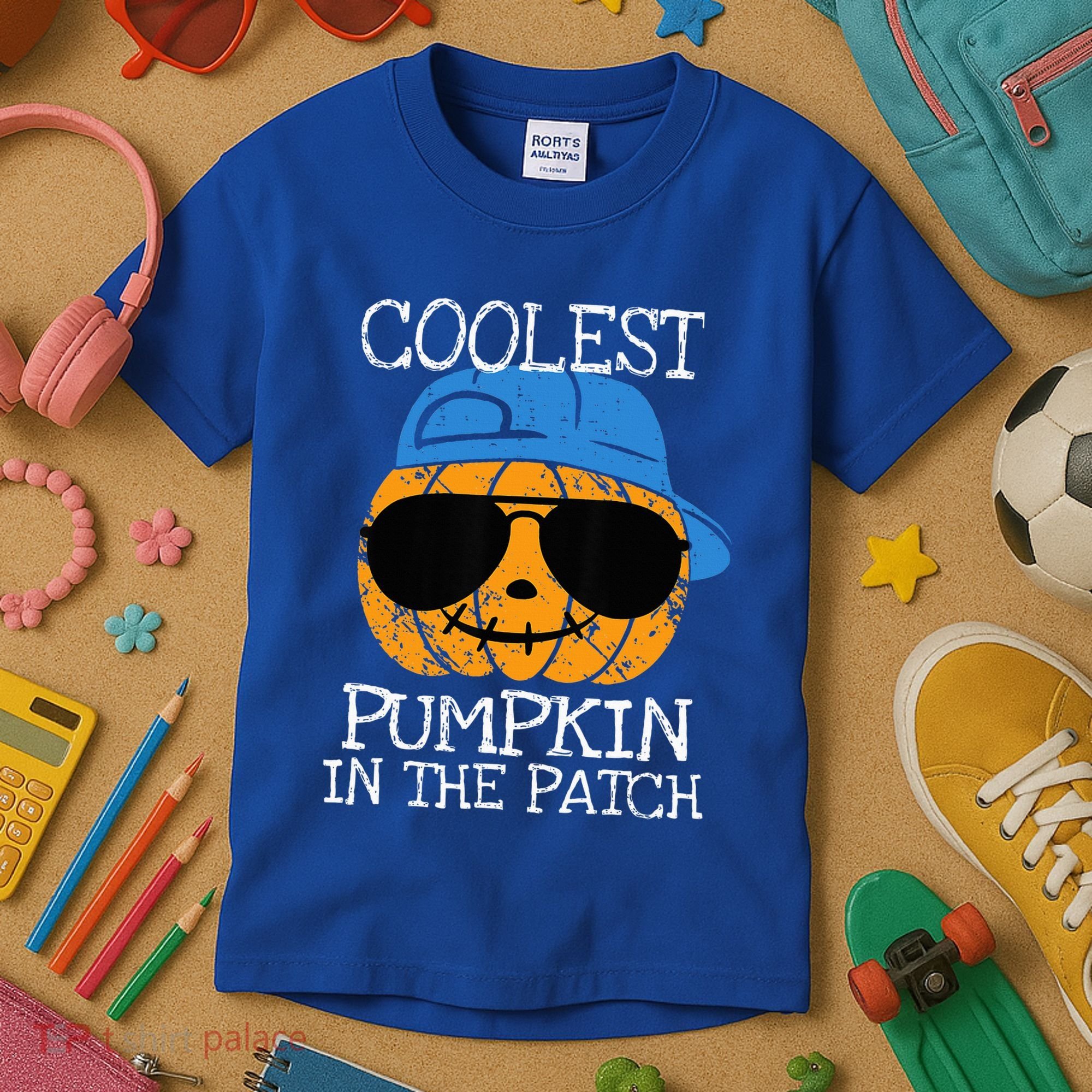 Coolest Pumpkin In The Patch Halloween Kids T-Shirt