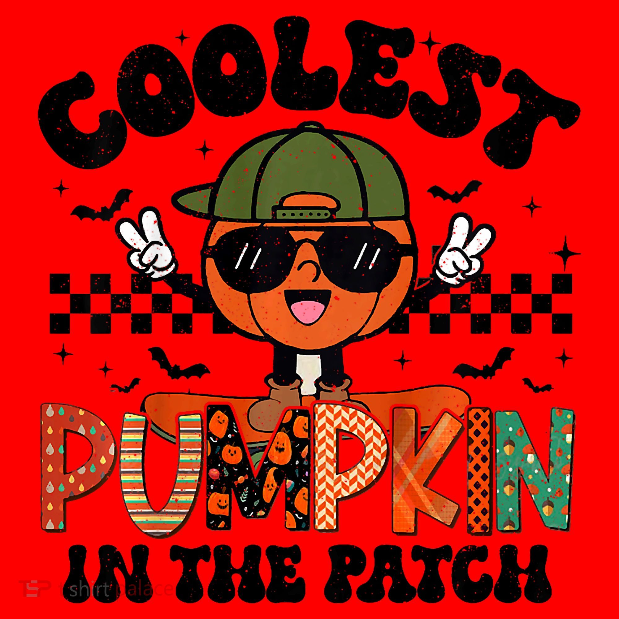 Coolest Pumpkin In The Patch Halloween Santa Hat