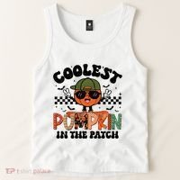 Coolest Pumpkin In The Patch Halloween Tank Top thumb 2